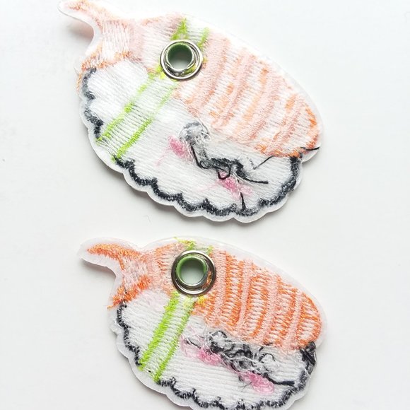 Shoe Charms   Kawaii charm  sushi sashimi roller skates shoelace patch - Picture 2 of 6